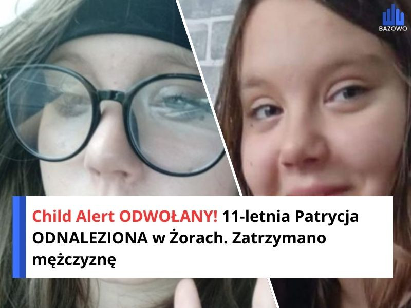 Child Alert ODWOŁANY! 11-letnia Patrycja ODNALEZIONA w Żorach. Zatrzymano mężczyznę